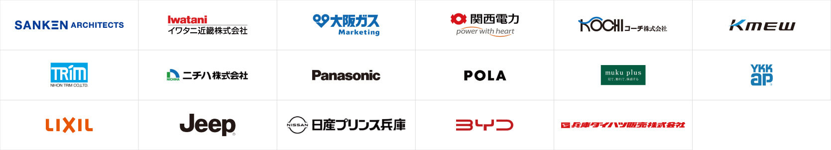 出店メーカー一覧